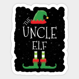 UNCLE Elf Family Matching Christmas Group Funny Gift Sticker